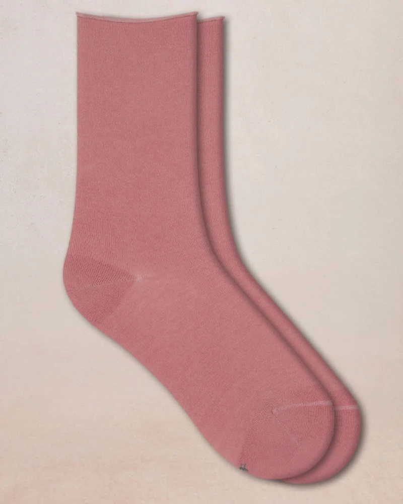 Bleu Foret Velvet Cotton Ankle Socks