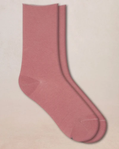 Bleu Foret Velvet Cotton Ankle Socks