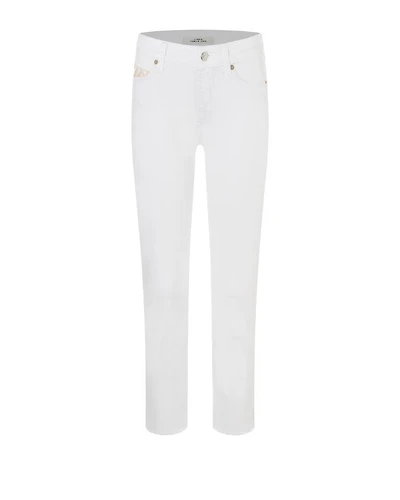 Cambio Piper Slim Leg Fringed Ankle Jeans