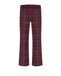 Cambio Francoise Crop Plaid Kick Flare Pant