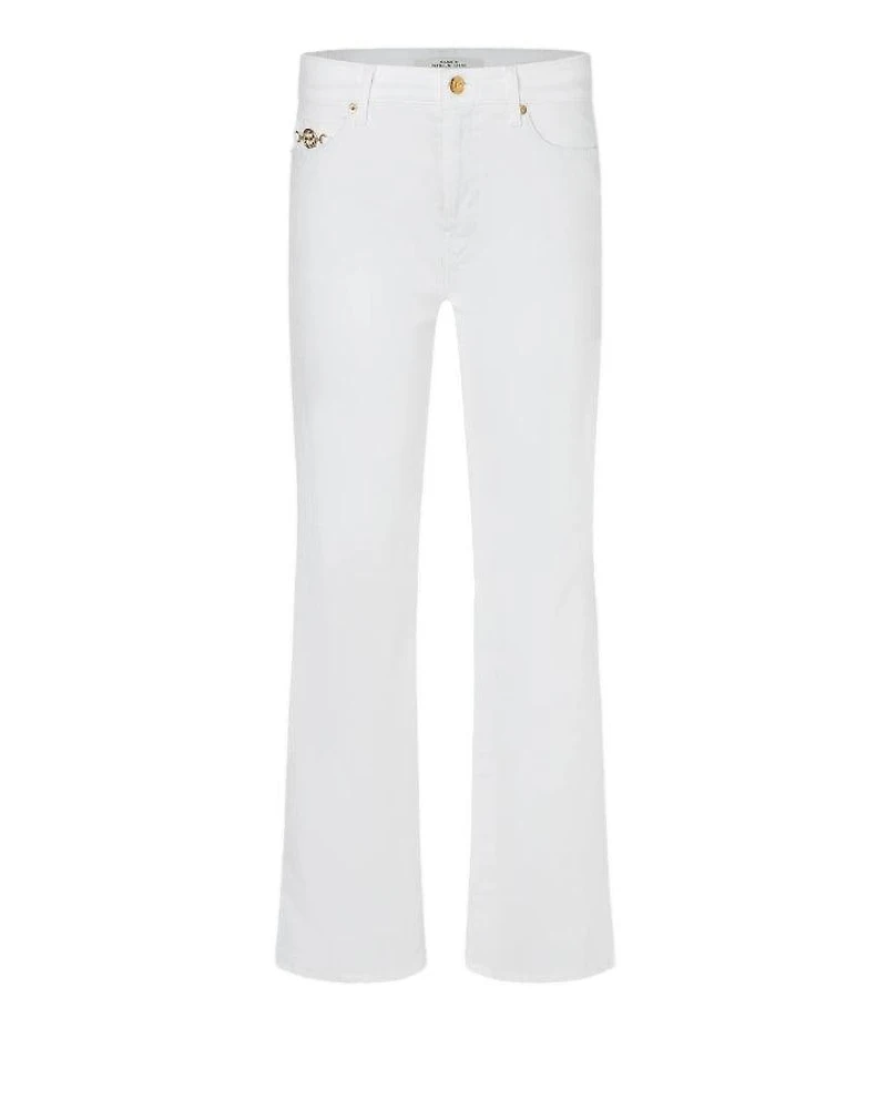 Cambio Francesca Pocket Detail White Jeans