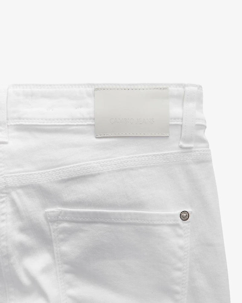 Cambio Piper Short White Denim Jeans
