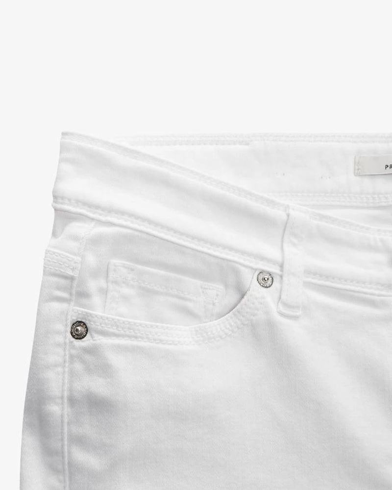 Cambio Piper Short White Denim Jeans