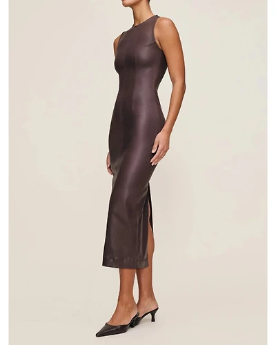 DL1961 Esme Walnut Coated Midi Dress