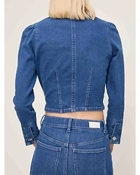 DL1961 Sculpted Denim Crop Top