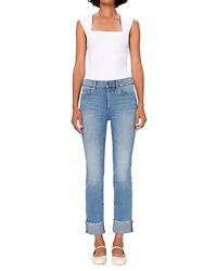 DL1961 Mara Mid Rise Straight Cuffed Hem Ankle Jean