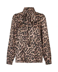 Dea Kudibal Kikki Animal Print Tie Neck Blouse