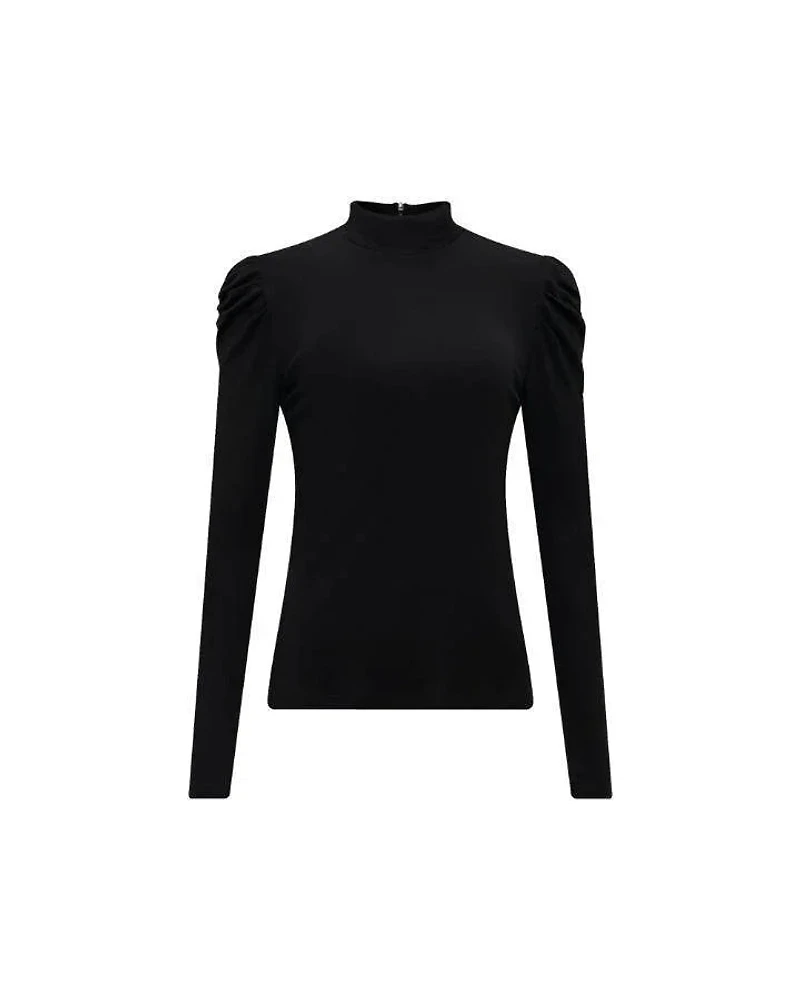 Diane Von Furstenberg Remy Sheer Puff Sleeves Top