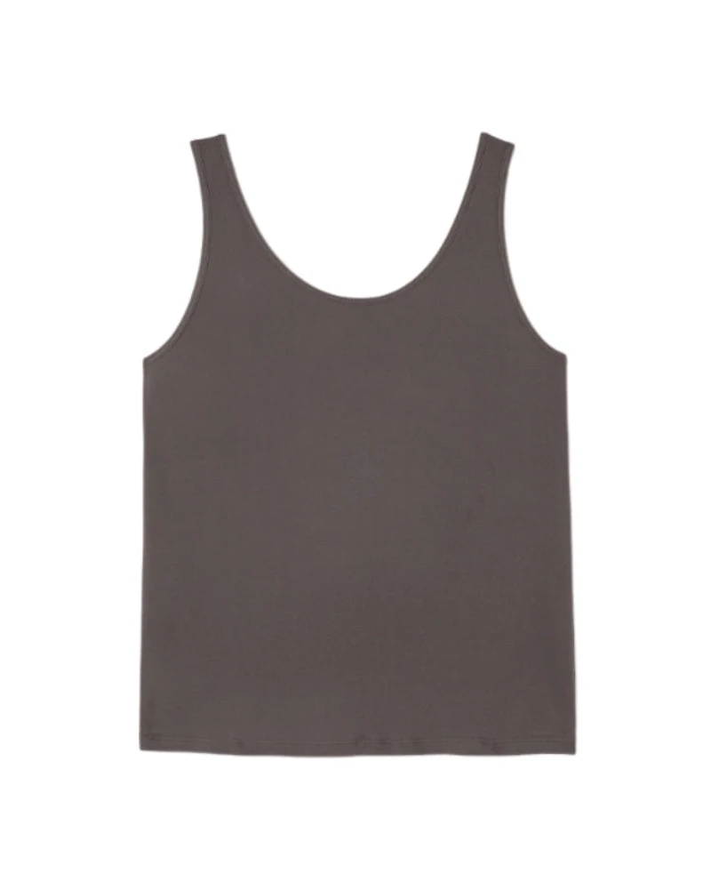 Eileen Fisher Stretch Silk Jersey Scoop Neck Tank
