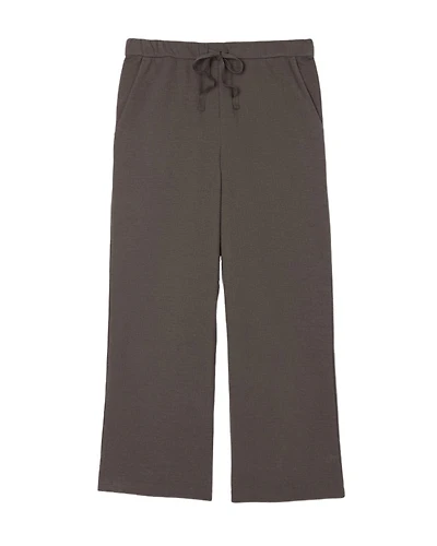 Eileen Fisher Waffle Cotton Blend Doubleknit Wide Leg Pant