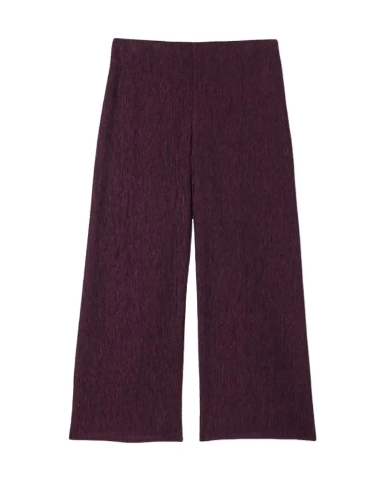 Eileen Fisher Woven Plisse Wide Leg Pant