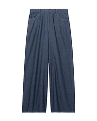 Eileen Fisher Cotton Twill Wide Leg Pant