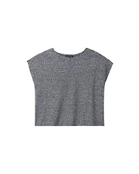 Eileen Fisher Crew Neck Box Top Black White