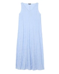 Eileen Fisher Crushed Silk V-Neck Dress