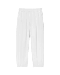 Eileen Fisher White Organic Linen Lantern Pant
