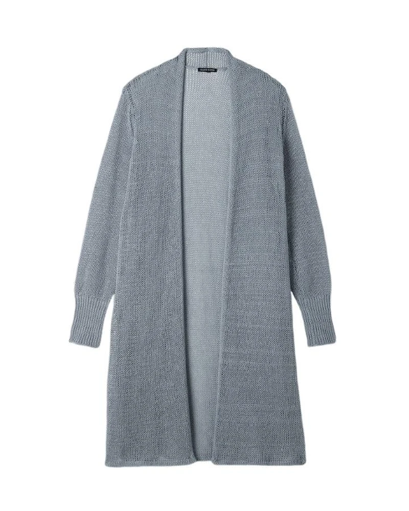 Eileen Fisher Linen Cotton Cord Long Cardigan