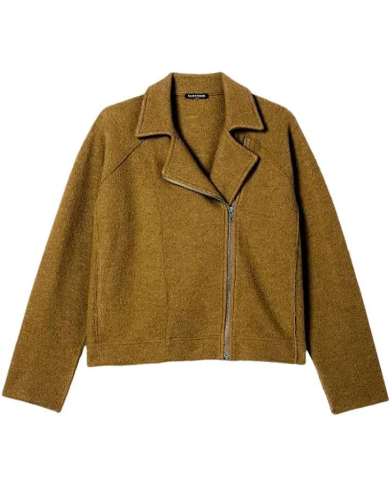Eileen Fisher Lightweight Boiled Wool Motorcycle Jacket