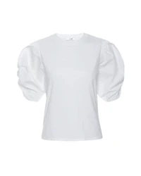 Frame Pleated Puff Sleeve Tee