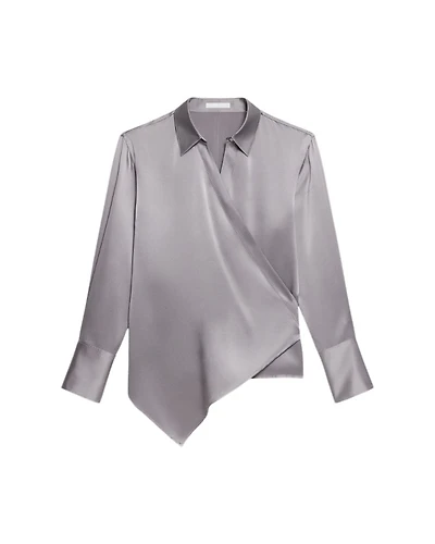 Helmut Lang Relaxed Wrap Silk Shirt