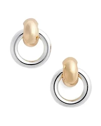 Jenny Bird Puffy Faye Knockers Two Tone Earrings