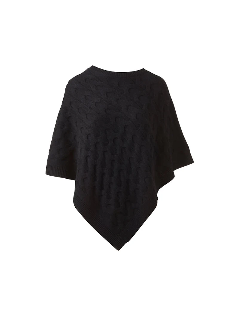 Kinross Cashmere Luxe Cable Poncho