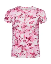 L'Agence Ressi White Pink Porcelain Toile Tee