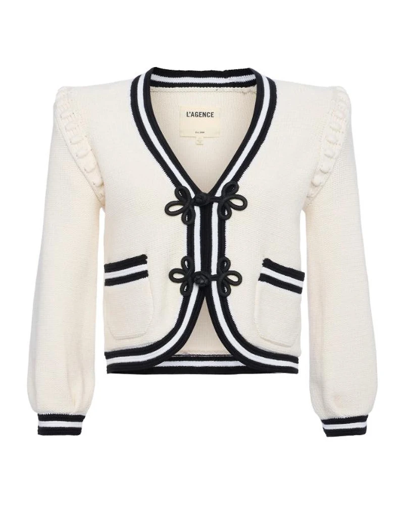 L'Agence Kaito Cropped Cardigan