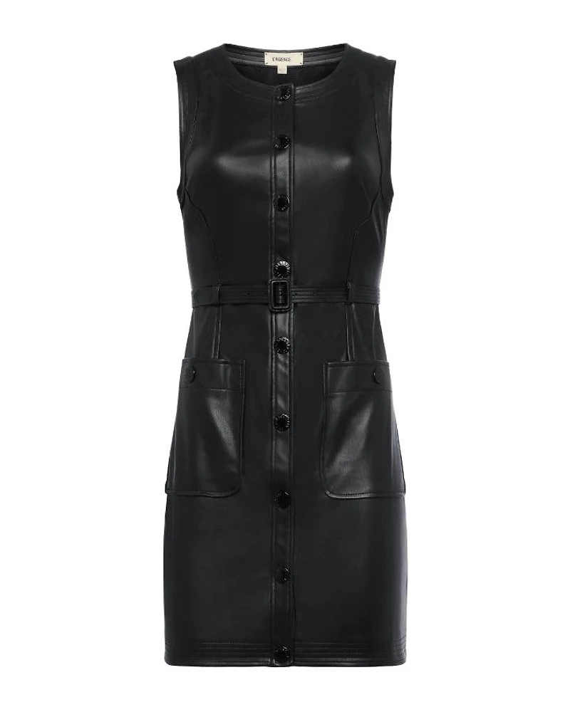 L'Agence Ronin Vegan Leather Mini Dress