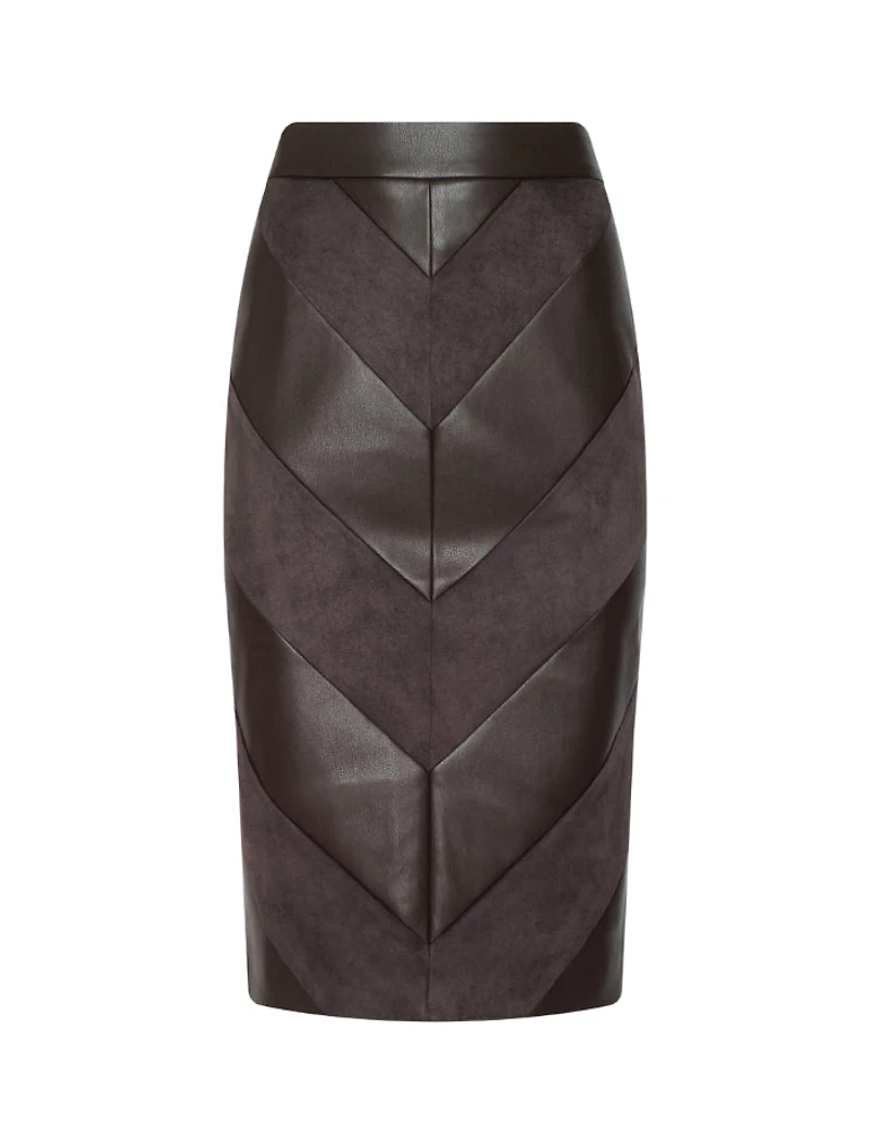 L'Agence Erma Patchwork Pencil Skirt