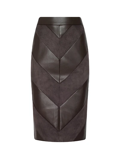 L'Agence Erma Patchwork Pencil Skirt