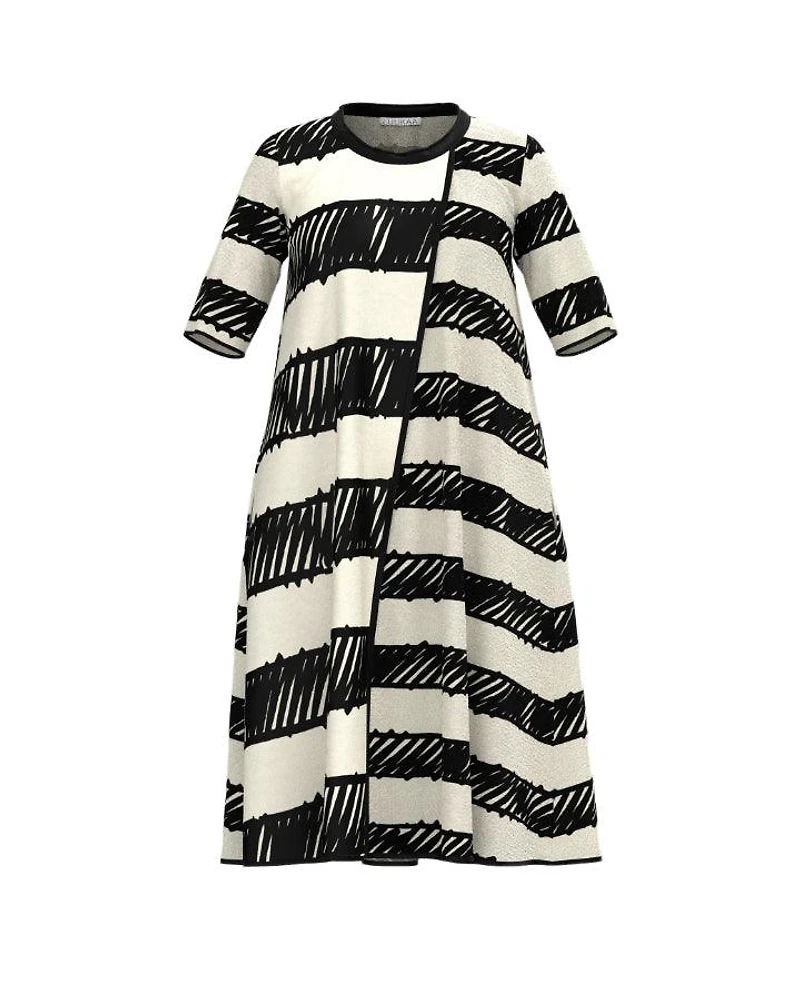 Luukaa Linea Mixed Doodle Striped Dress