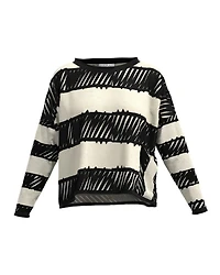 Luukaa Schizzo Doodle Striped Top