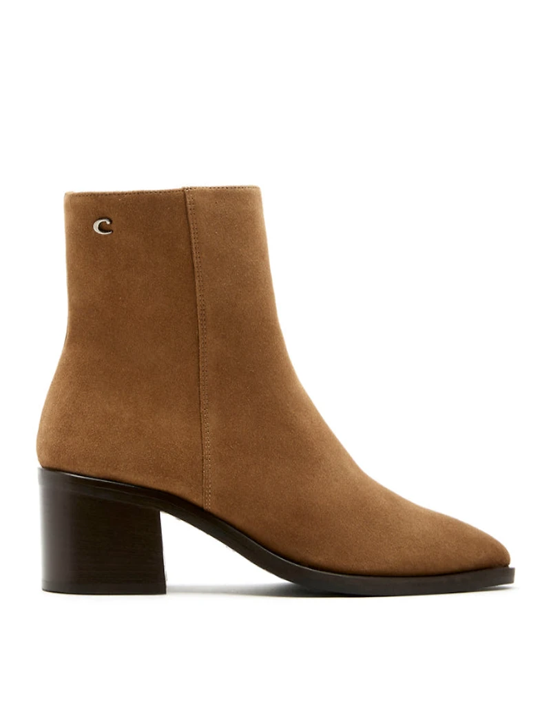 La Canadienne Julieta Suede Zip Ankle Boot