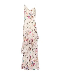 L'Agence Viola Silk Cowl Neck Gown