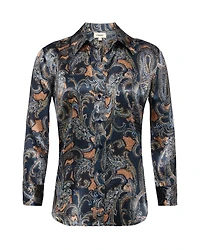 Lagence Dani 3/4 Sleeve Silk Blouse