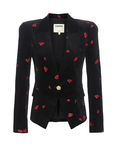 L'Agence Kaisley Rose Embroidered Blazer