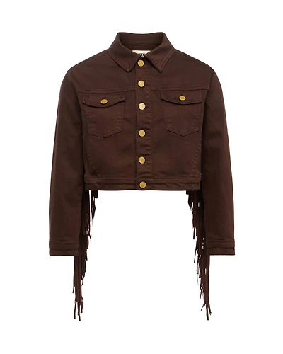 L'Agence Koda Cropped Fringe Jacket