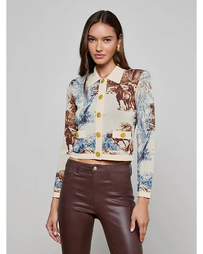 L'Agence Osiris Western Toile Collared Cardi