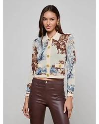L'Agence Osiris Western Toile Collared Cardi