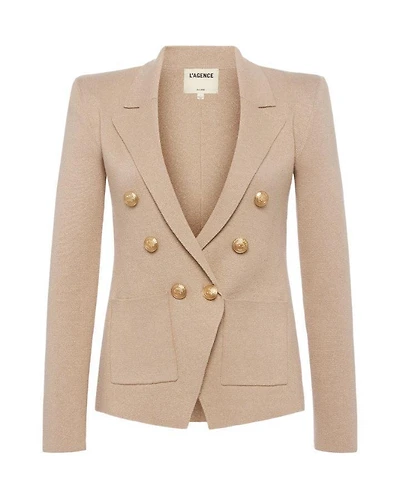 L'Agence Kenzie Metallic Knit Blazer