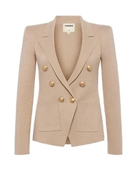 L'Agence Kenzie Metallic Knit Blazer