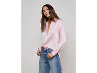 L'Agence Tyler Blush Silk Blouse