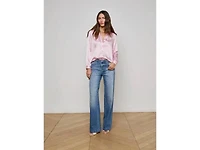L'Agence Tyler Blush Silk Blouse