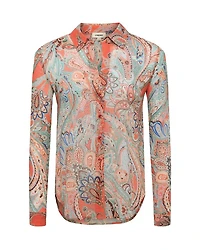L'Agence Laurent Sun Washed Paisley Pring Blouse