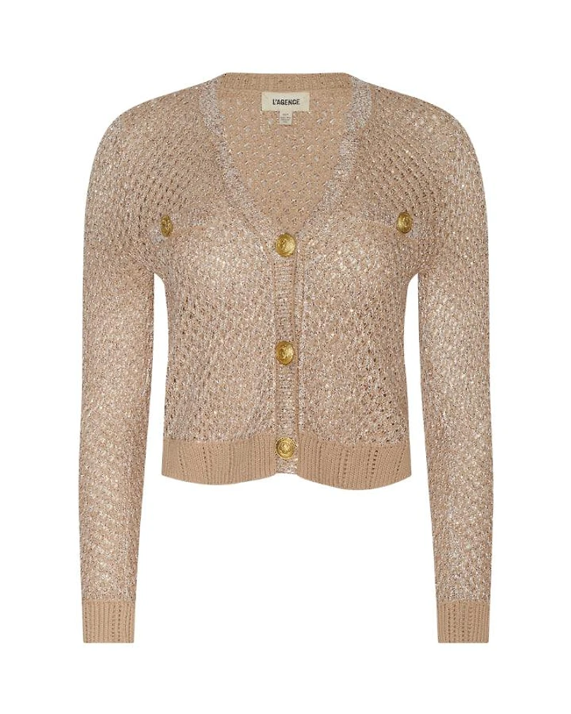L'Agence Blanca Sequin Crop Cardi
