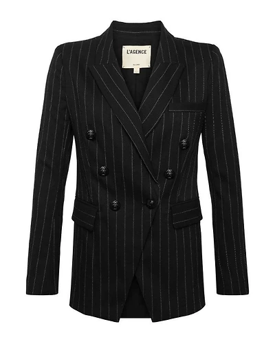 L'Agence Kendi Pinstriped Long Blazer