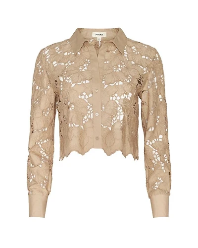 L'Agence Seychelle Lace Cropped Blouse
