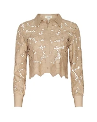 L'Agence Seychelle Lace Cropped Blouse