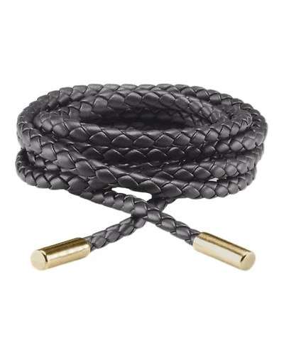 Luisa Cerano Steel Grey Thin Braided Belt