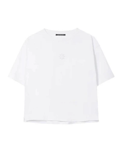 Luisa Cerano Embossed Mini Flower T-Shirt